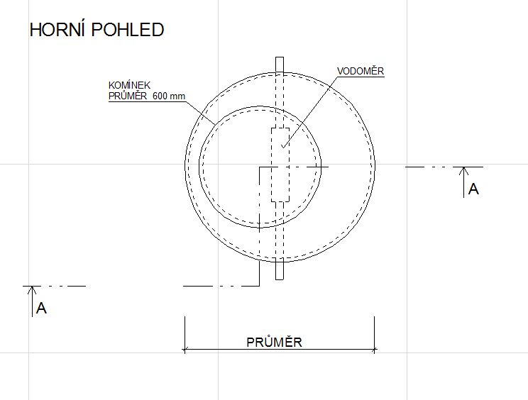 vodoměrná šachta technický nákres